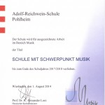 Zertifikat Musik Urkunde ARS0002