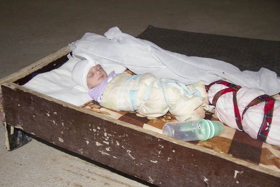 Baby Flüchtlingslager